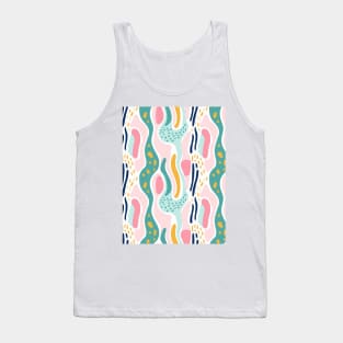 Autumn Nostalgia: Retro Pastel Doodle Delight Tank Top